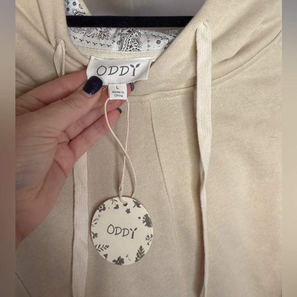 Oddy Women’s Flowy Hoodie Sweatshirt – Size Large – NWT - Picture 3 of 5